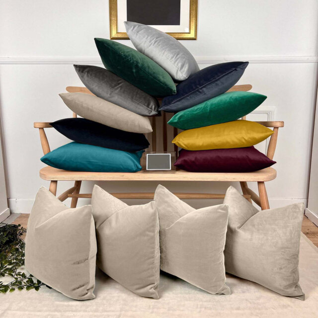 Velvet Cushion Cover Set Of 16 â Soft Luxury Decorative Throw Pillow Covers For Sofa, Living Room & Bedroom