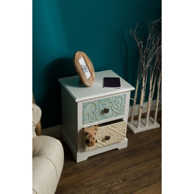 Glazer 42cm W Solid Wood Bedside Table
