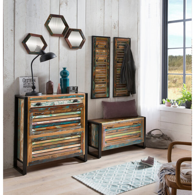 Kimbell Solid Wood Wall 3 - Hook Wall Mounted Coat Rack