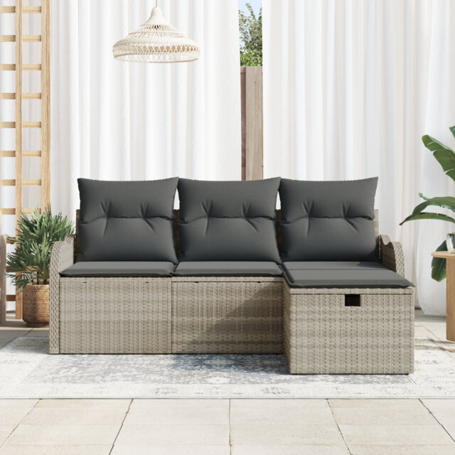 176cm Wide Outdoor Patio Sofa with Cushions