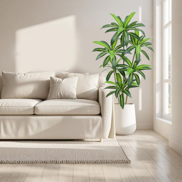 Artificial Tree Plants, Indoor Fake Brazilian Wood Tree, Decorative Fake Plants Realistic Decor for Bedroom Bathroom Home Office Entryway Living Room