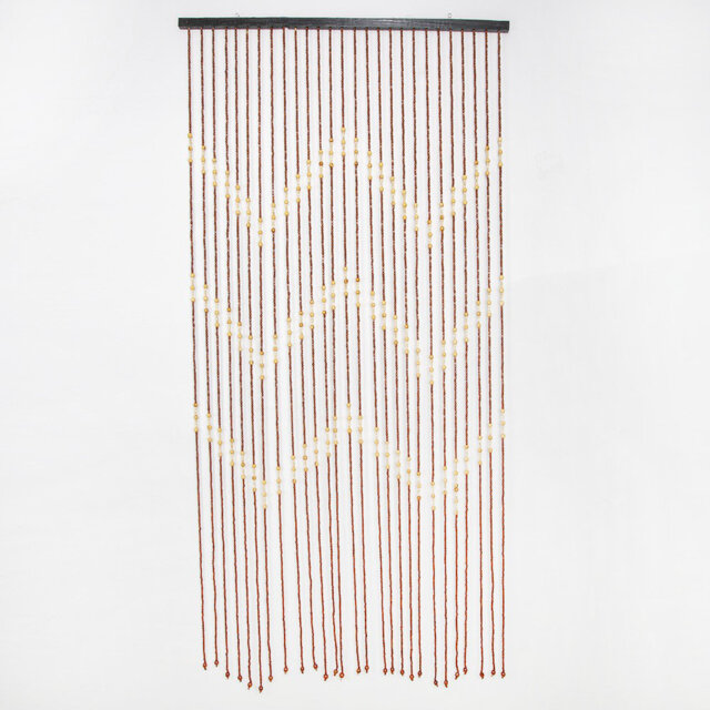 90X175cm (27 Strips) Wooden Beads Door Curtain Blinds Screen Room Divider Decor