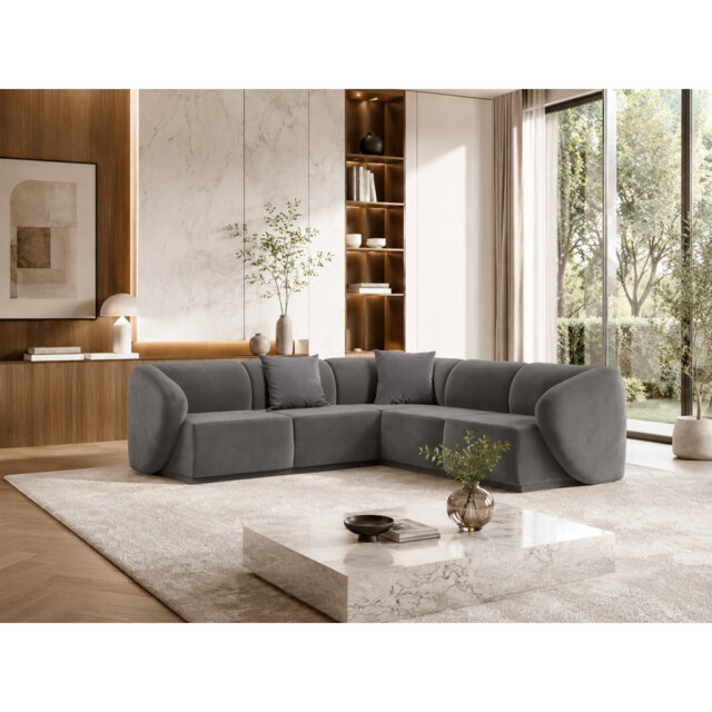 5 Seater Velvet Chaise End Sofa