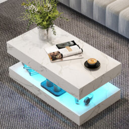 Pedestal Coffee Table with Storage