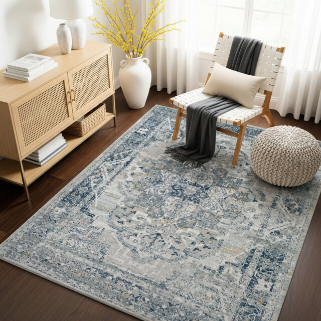 Carty Moroccan Machine Woven Area Rug