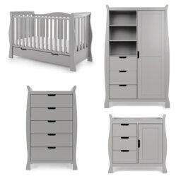 Stamford Luxe Cot Bed 4-Piece Nursery Furniture Set