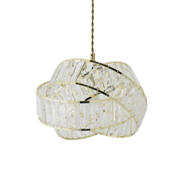 19cm H Acrylic Drum Lamp Shade ( Slip-On ) Gold
