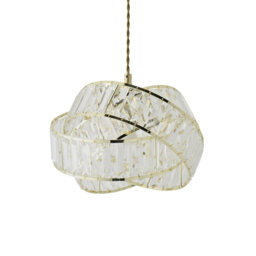 19cm H Acrylic Drum Lamp Shade ( Slip-On ) in Gold