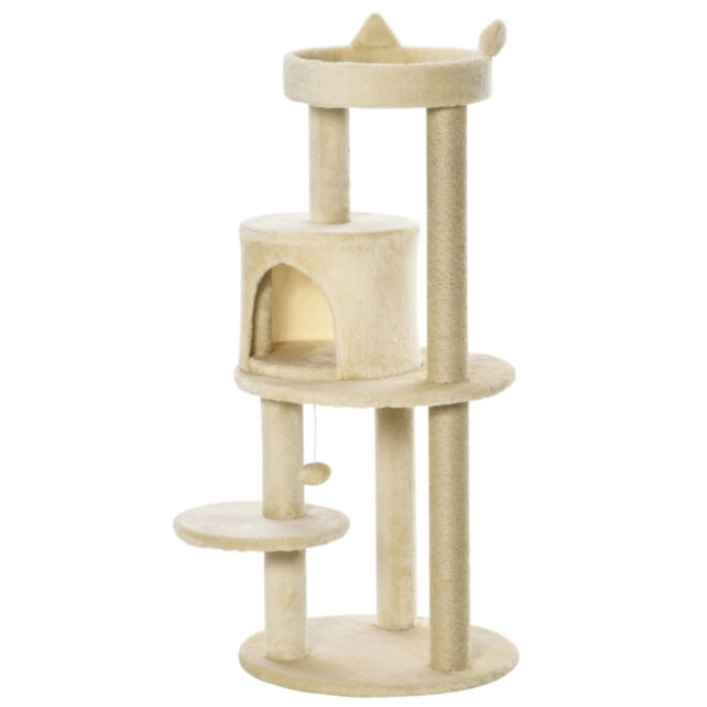104?cm Multi-Level Cat Tree Activity Centre with Condo, Plush Perches, Sisal Scratching Posts & Hanging Ball