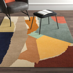 Yahir Abstract Wool Hand Tufted Area Rug