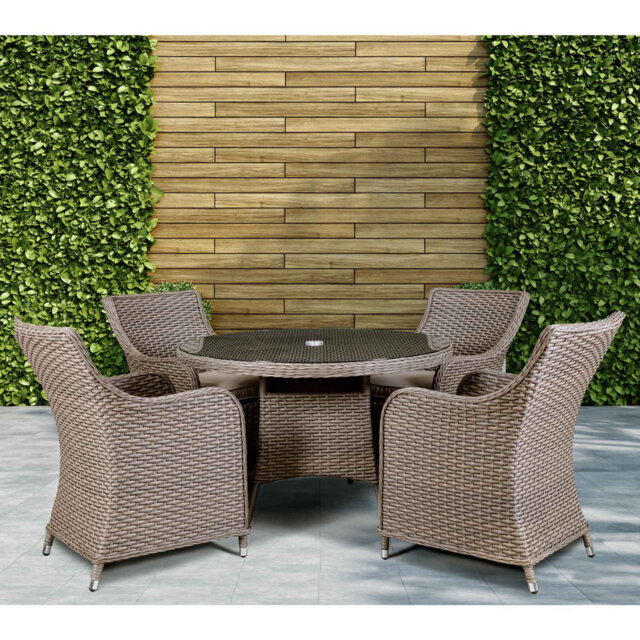 Chester 7 Piece Rattan Wicker Outdoor Dining Set With Tempered Glass Table Top - 8488014062E54BE2BE95B34ADDAD6BFE