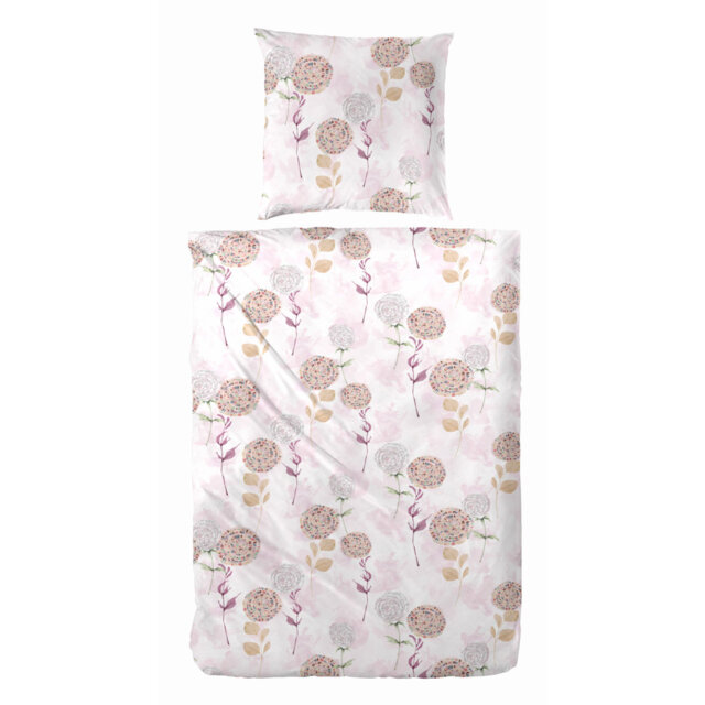 Regginal Pink Flannel 91 TC Duvet Cover Set