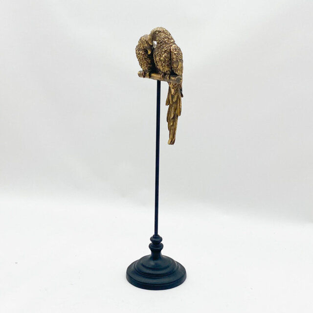 Edington Exotic Parrot Figurine - Large Realistic Decorative Animal Sculpture for Home and Garden Display