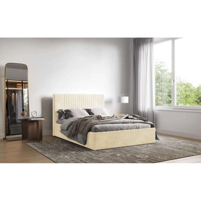 Malmo Kailua Upholstered Bed Frame - Plush Velvet with Headboard and Sprung Slats