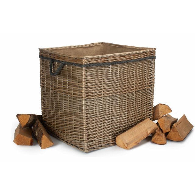 Wicker Storage Basket with Lining