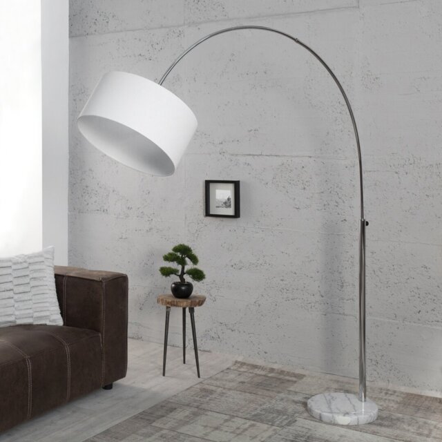 Daniels 170cm Silver Arched Floor Lamp