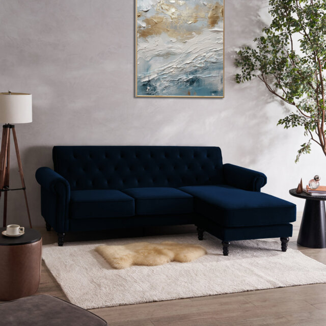 Petoskey 3 Seater Velvet Sofa & Chaise