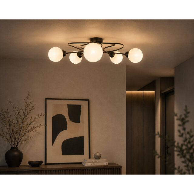 Glass Semi Flush Mount
