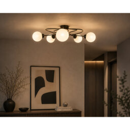 Glass Semi Flush Mount