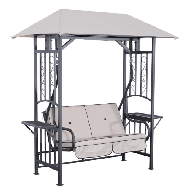 2 Seater Garden Swing Seat with Stand