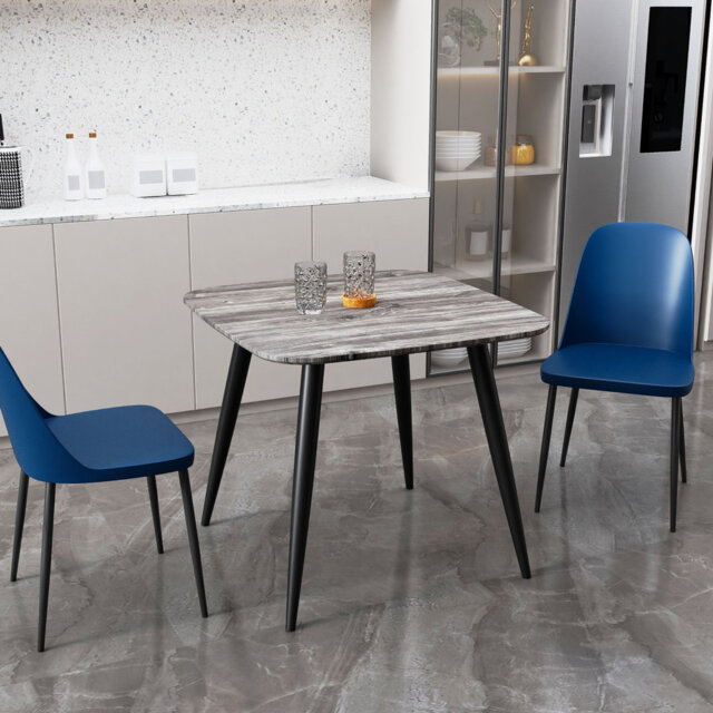 Aspen 3-Piece Casual Dining Set - Square Dining Table & 3 Duo Plastic Chairs