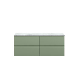Urban 120.5Cm Wall Mounted Double Bathroom Vanity Base Only