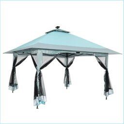 13X13 Pop Up Gazebo, Outdoor Canopy Tent With Mosquito Netting, [Adjustable Height & Spacious] Pop Up Tent With Double Roof, Uv-Resistant Outdoor Gaze