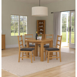 Hatcher 4 - Person Drop Leaf Solid Oak Dining Set