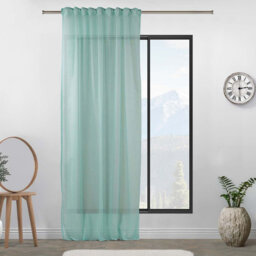 Extra Long & Extra Wide Faux Linen Sheer Curtain Single Panel