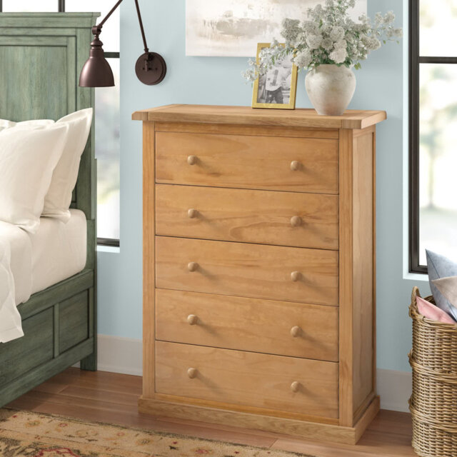Indie 5 Drawer 90Cm W Chest of Drawers