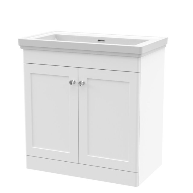 Classique 830mm Free-standing Single Bathroom Vanity with Vitreous China Vanity Top