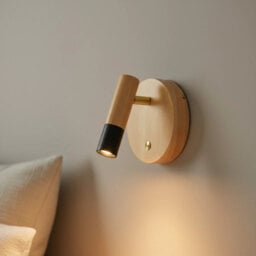 UltraBeam 3 Watt LED Adjustable Wooden Wall Mounted Bedroom Reading Lamp