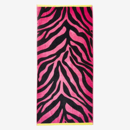 Zebra Print Pink Large Beach Towel