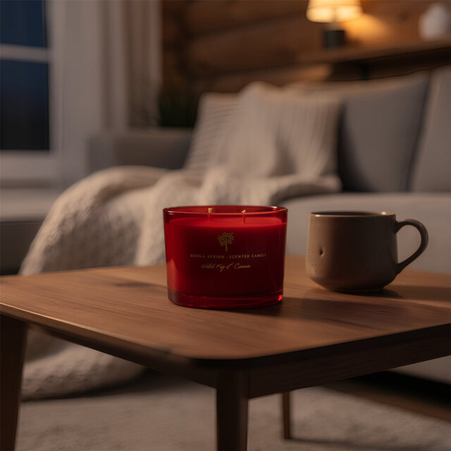 Nicola Spring - Soy Wax Scented Candle - 350g - Wild Fig & Cassis