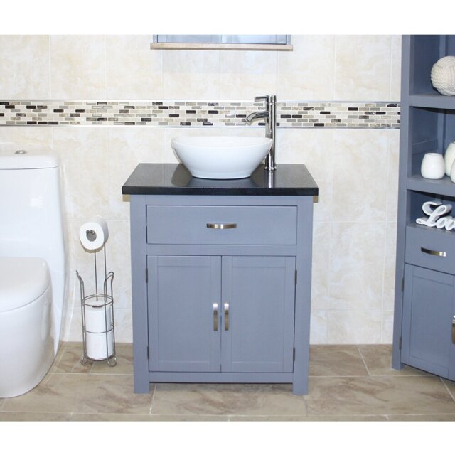 Robichaud 751mm Single Bathroom Vanity with Vessel Ceramic Basin