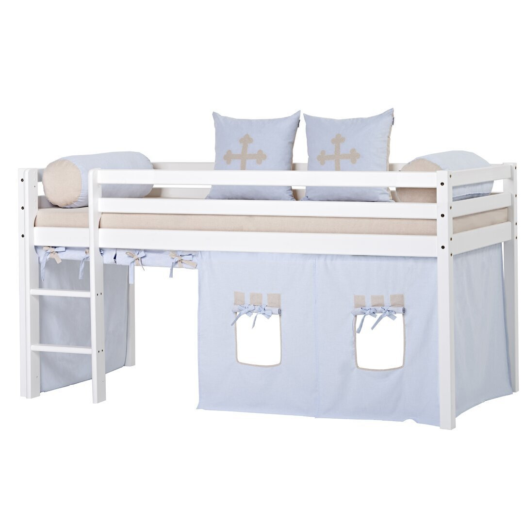Basic Mid Sleeper Bed with Fairytale Knight Curtain