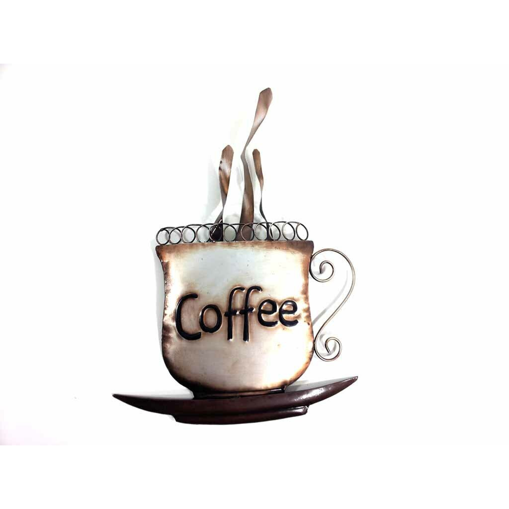 Coffee Cup Metal Wall Décor