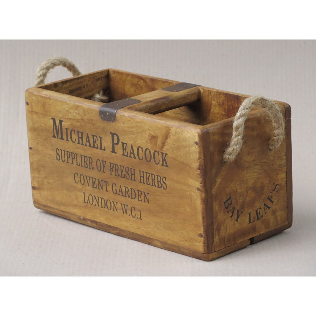 Roucourt Michael Peacock Solid Wood Organiser Box