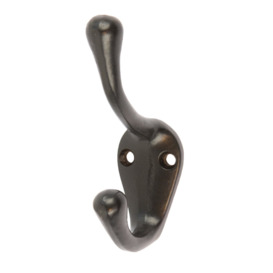 Hammer & Tongs - Narrow Hat & Coat Hook - W25mm x H80mm - Black