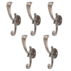 Hammer & Tongs - Ornamental Hat & Coat Hook - W30mm x H130mm - Raw