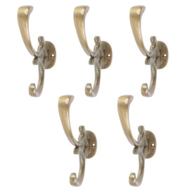 Hammer & Tongs - Ornamental Hat & Coat Hook - W30mm x H130mm - Brass