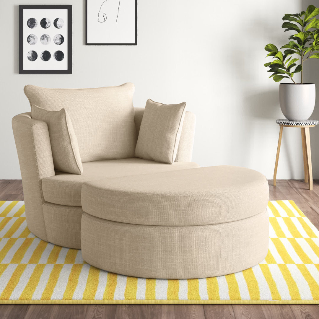 Bullock Swivel Tub Chair and Footstool