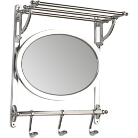 Wall Mounted Coat Rack with Mirror