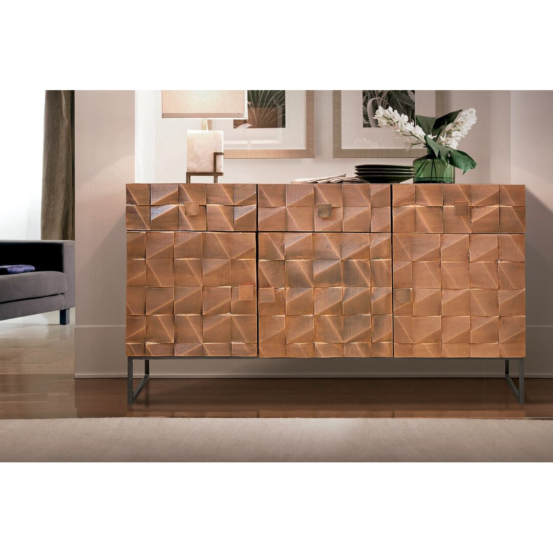 Conradina 142Cm Wide 3 Drawer Sideboard