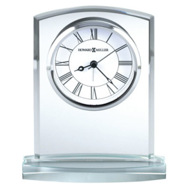 Analog Crystal Quartz Alarm Tabletop Clock in Silver