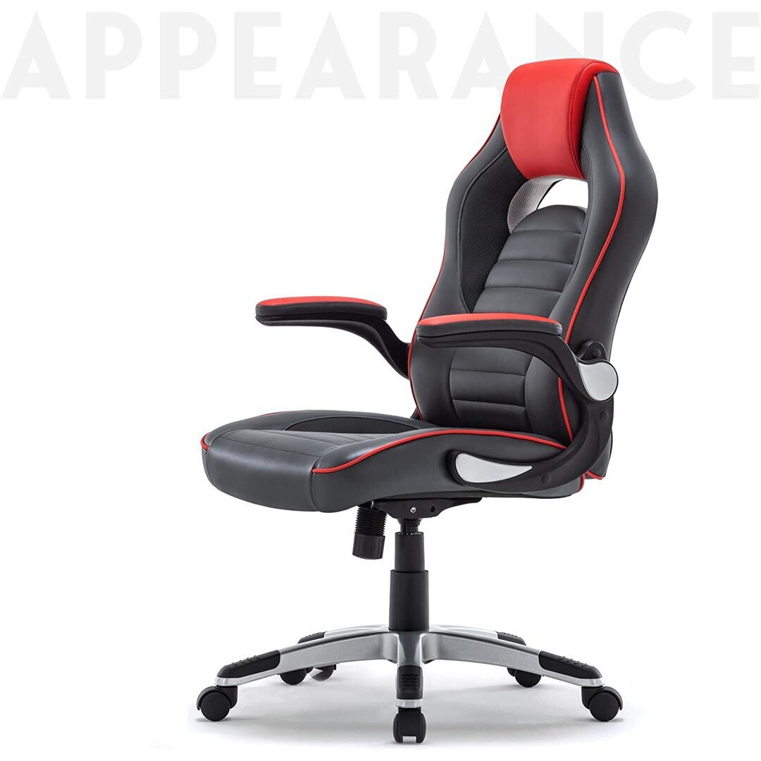 Outten High Back Gaming Chair, Ergonomic Fabric Computer Racing