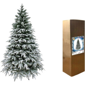 155Cm H White Realistic Artificial Fir Christmas Tree