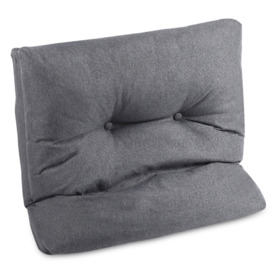 Cotton Grey Rectangular Backrest Cushion Pad