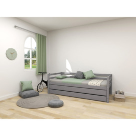 European Single (90 x 200cm) Solid Wood Daybed with Trundle