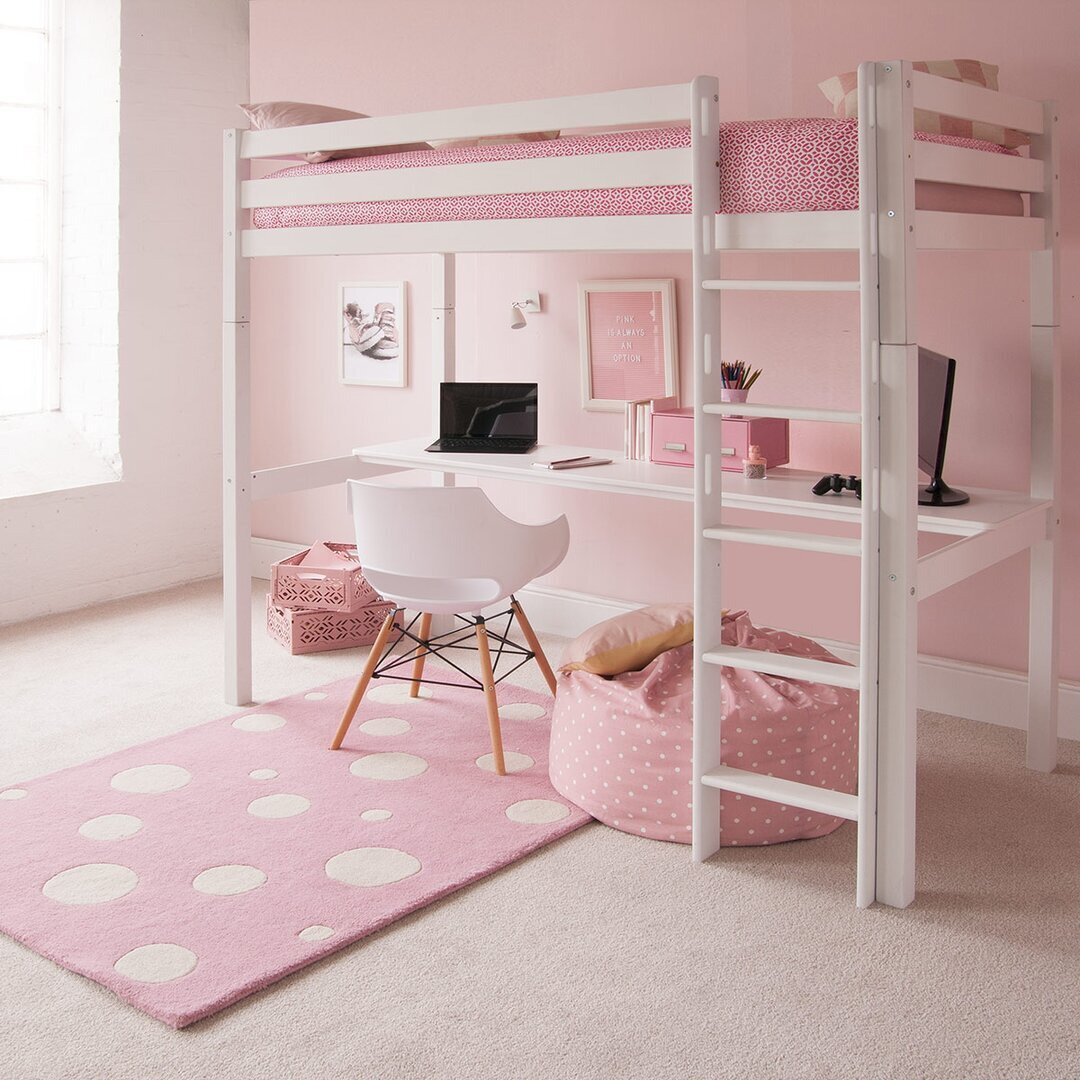 Desk Wayfair Kids Beds Single (3') Bed Frames High Sleeper Loft
